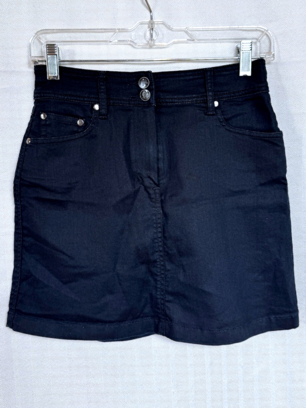Agnes b. Paris Navy Blue Mini Skirt 5 Pocket Design